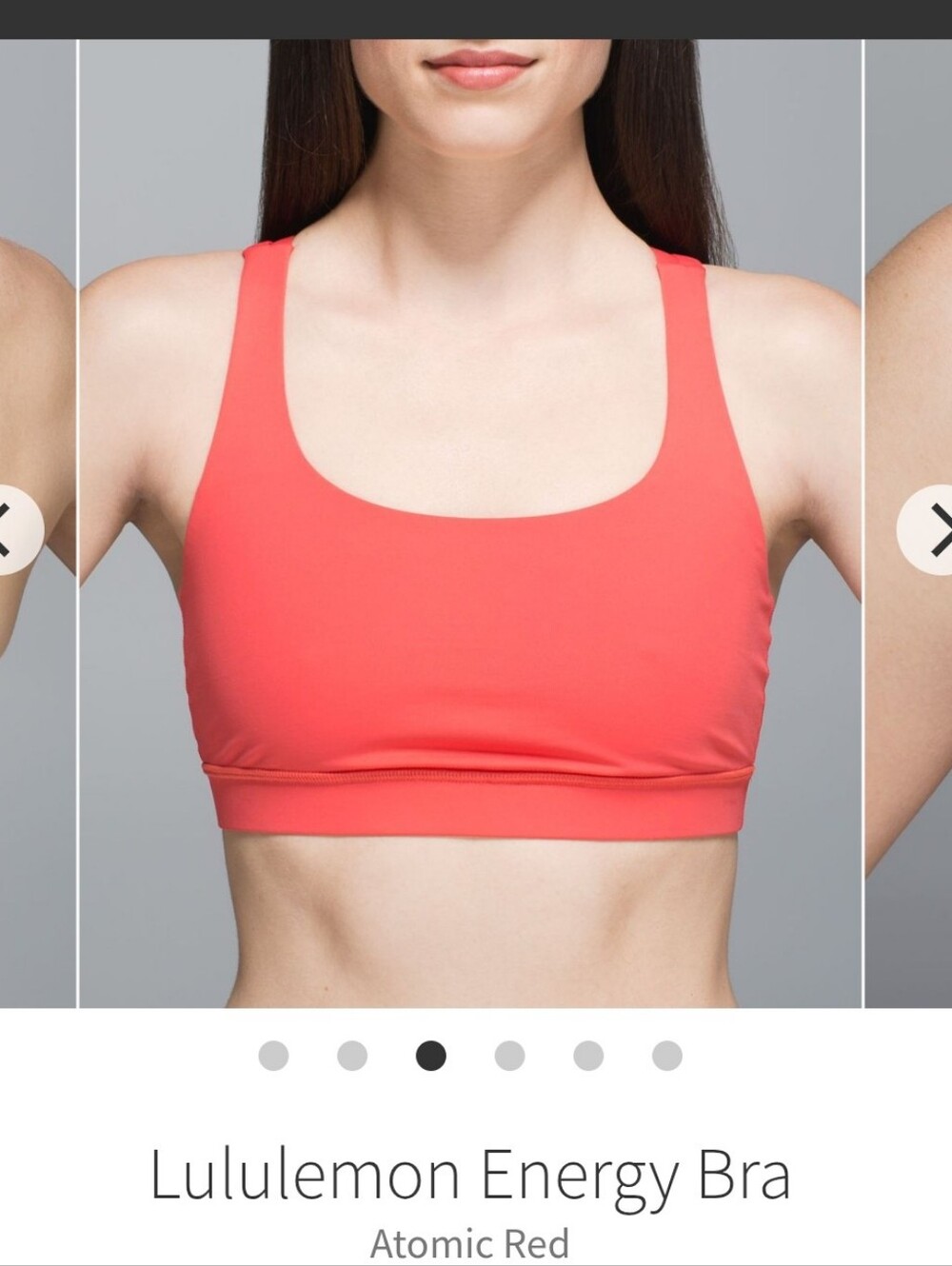 Lululemon Energy Bra Sz 6 Atomic Red